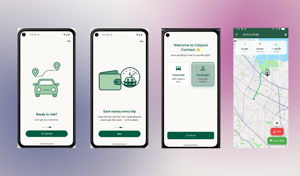 Carpool Mobile App preview
